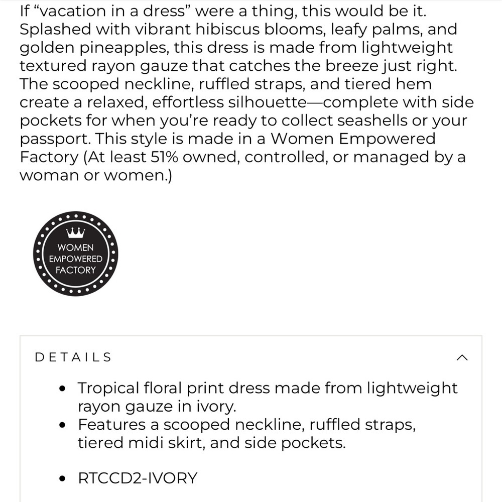 P.J Salvage NWT Copacabana Floral Midi Lounge Dress Size Small - Picture 12 of 12